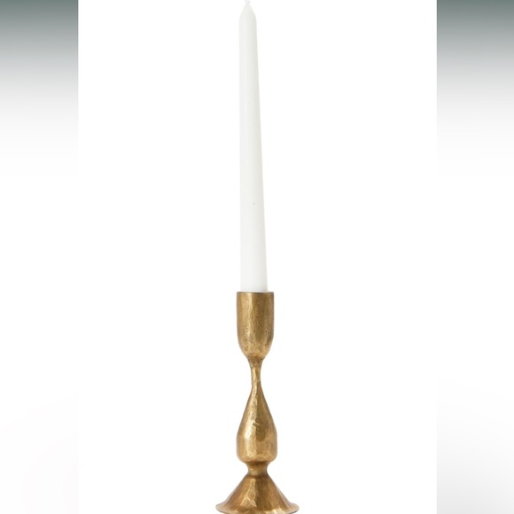 Creative Co-Op Hand-Forged Metal Taper, Antique Brass Finish Candle Holder - Picture 7 of 12